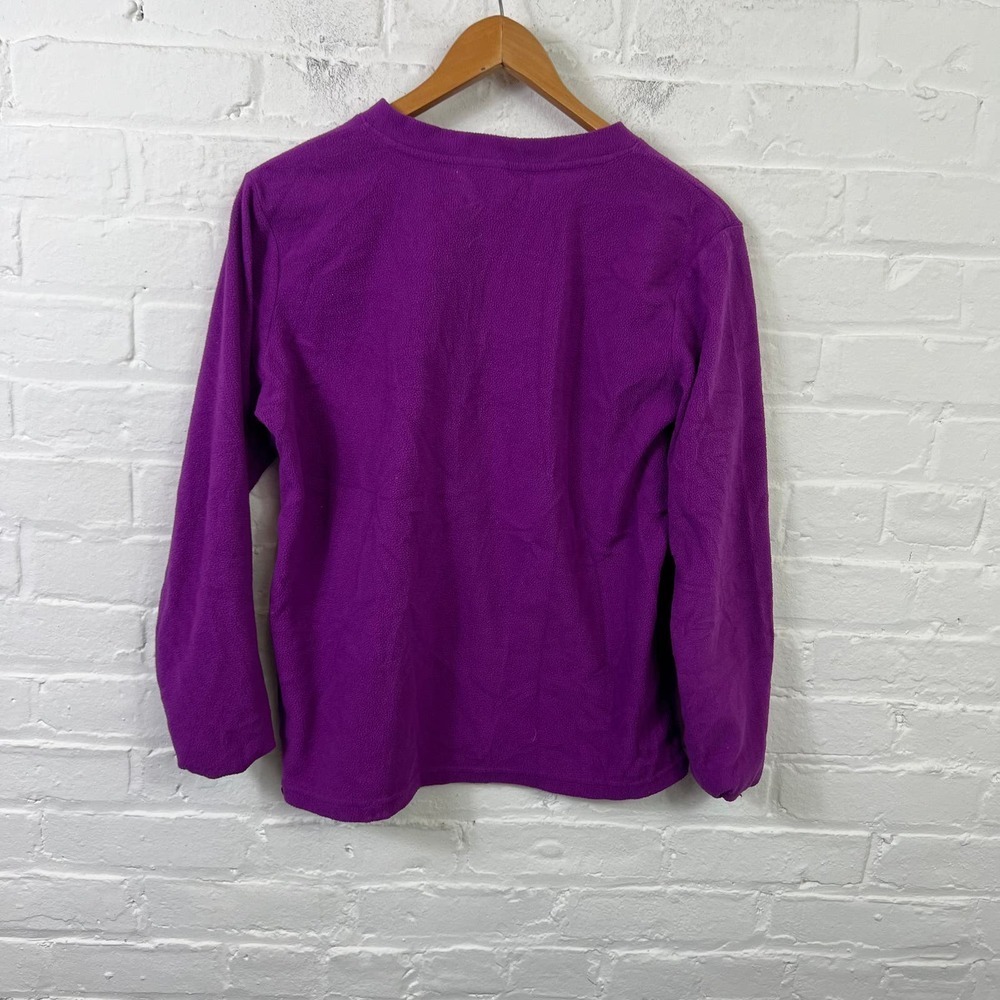 Lands' End Women's Henley Neck Pullover Sweatshirt Long Sleeve Pink Size M - Picture 2 of 6